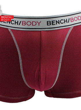 bench/BODY/奔趣2024新款内裤拼接涤纶中腰男士平角内裤BXM0318