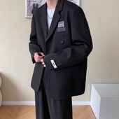 韩版 潮流设计感小众高级炸街西装 上衣宽松休闲小西服外套男女INS