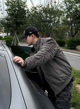 秋冬美式复古高街立领短款夹克棉衣男加厚宽松休闲飞行棉服外套潮