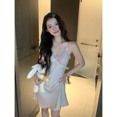 蕾丝吊带性感睡裙家居服