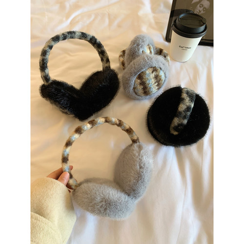 保暖护耳耳套耳机式毛绒耳罩女冬