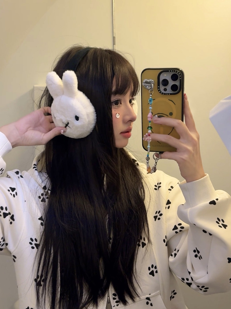 XIN BANGBANG PLUSH HEADPHONE EARMUFFS RIDING WARM ANTIFREEZE EAR BAG CUTE BUNNY EAR PROTECTION EARMUFFS FEMALE WINTER