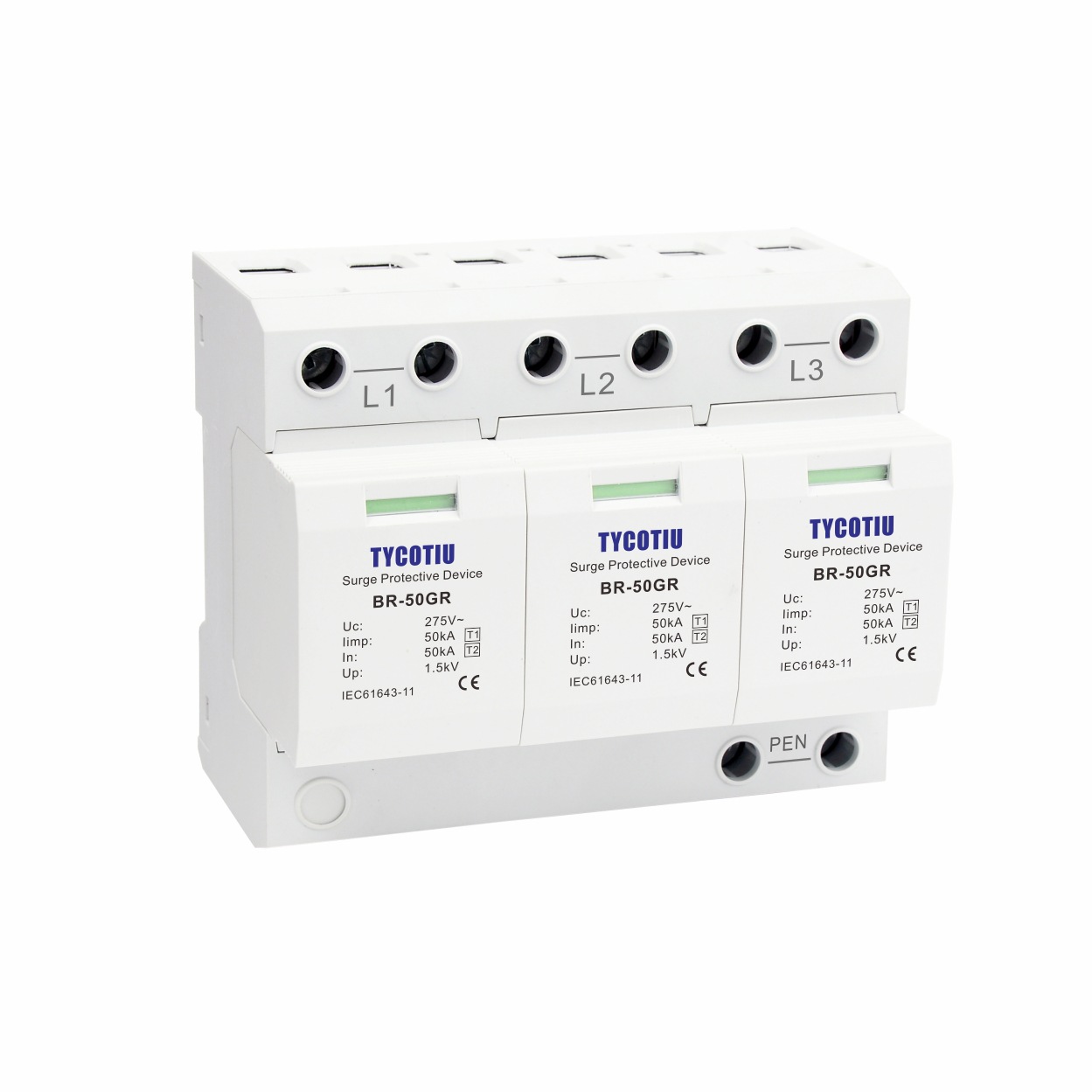 TUV三相交流浪涌保护器电源电涌防雷器一级防雷模块避雷器SPD