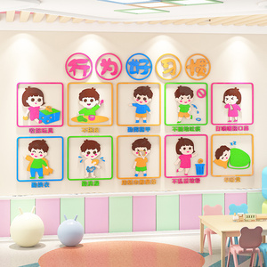 幼儿园培养好习惯环创主题墙