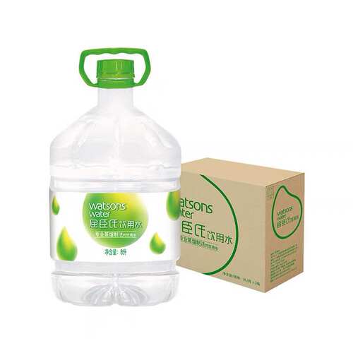 屈臣氏蒸馏制法饮用水8LX2大瓶装