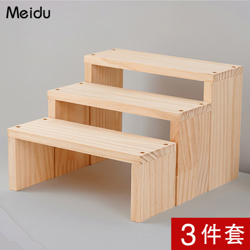 阶梯展示架三层摆件玩偶收纳架