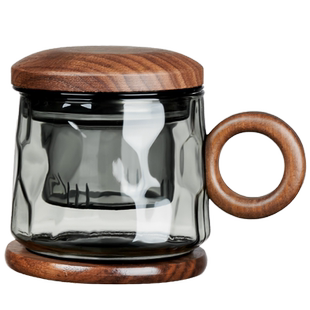 玻璃茶杯茶水分离泡茶杯过滤办公室绿茶水杯子墩墩杯男士个人专用