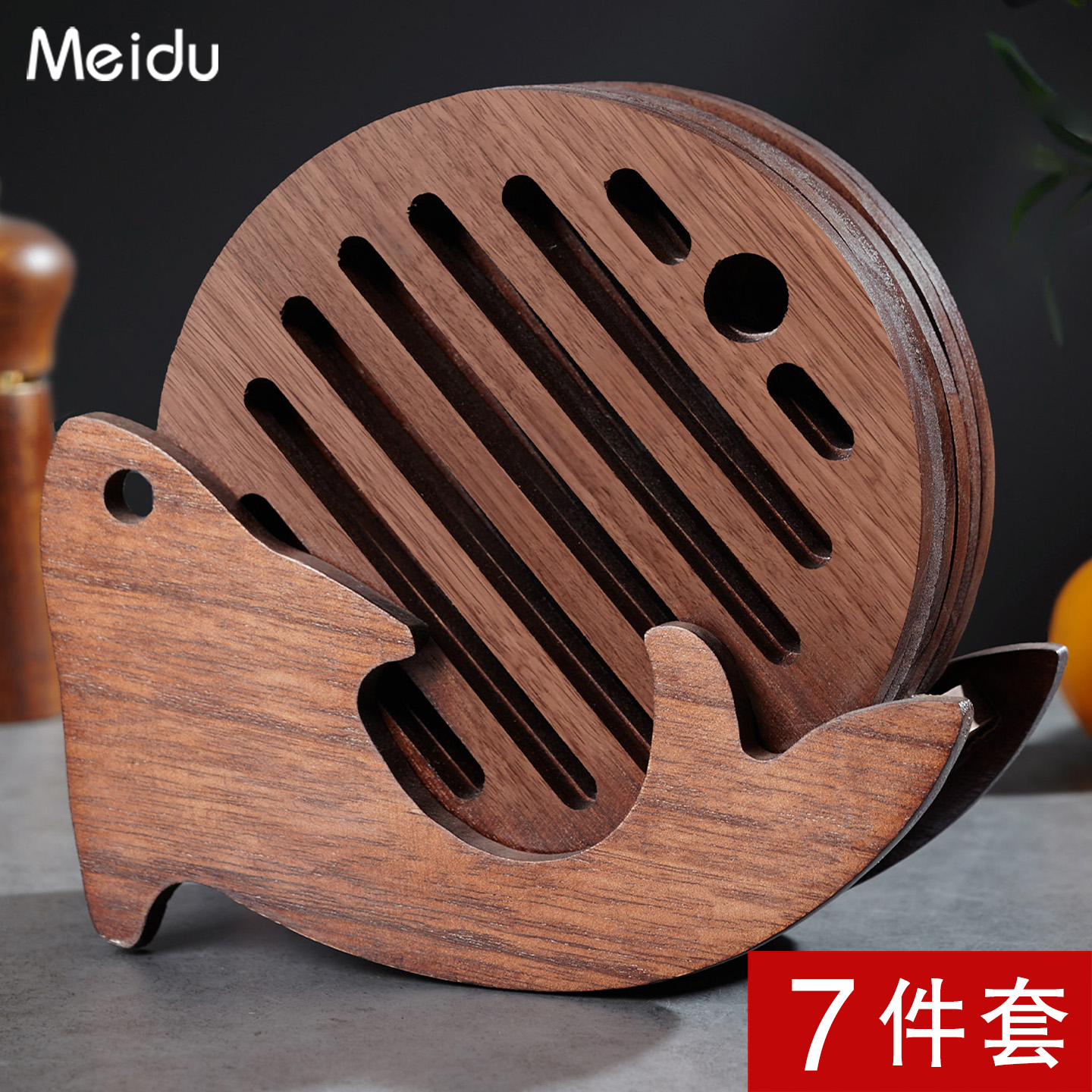 中式隔热垫家用创意餐垫套装木质餐桌防烫锅垫砂锅垫子碗盘垫杯垫