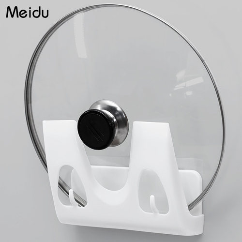 壁挂免打孔墙上放厨房用品锅盖架