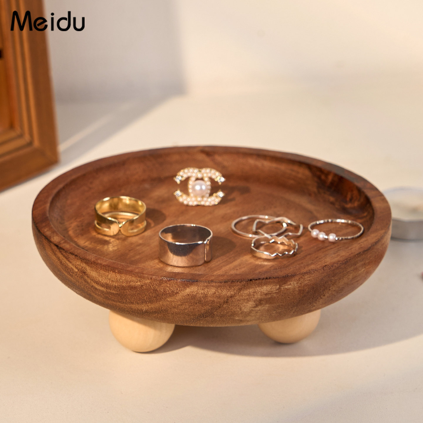相思木首饰托盘戒指耳环项炼手表小饰品托盘商品展示盘实木收纳盘