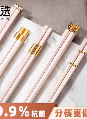 筷子家用高档新款抗菌防霉分餐专人专用餐具一人一筷陶瓷合金筷子
