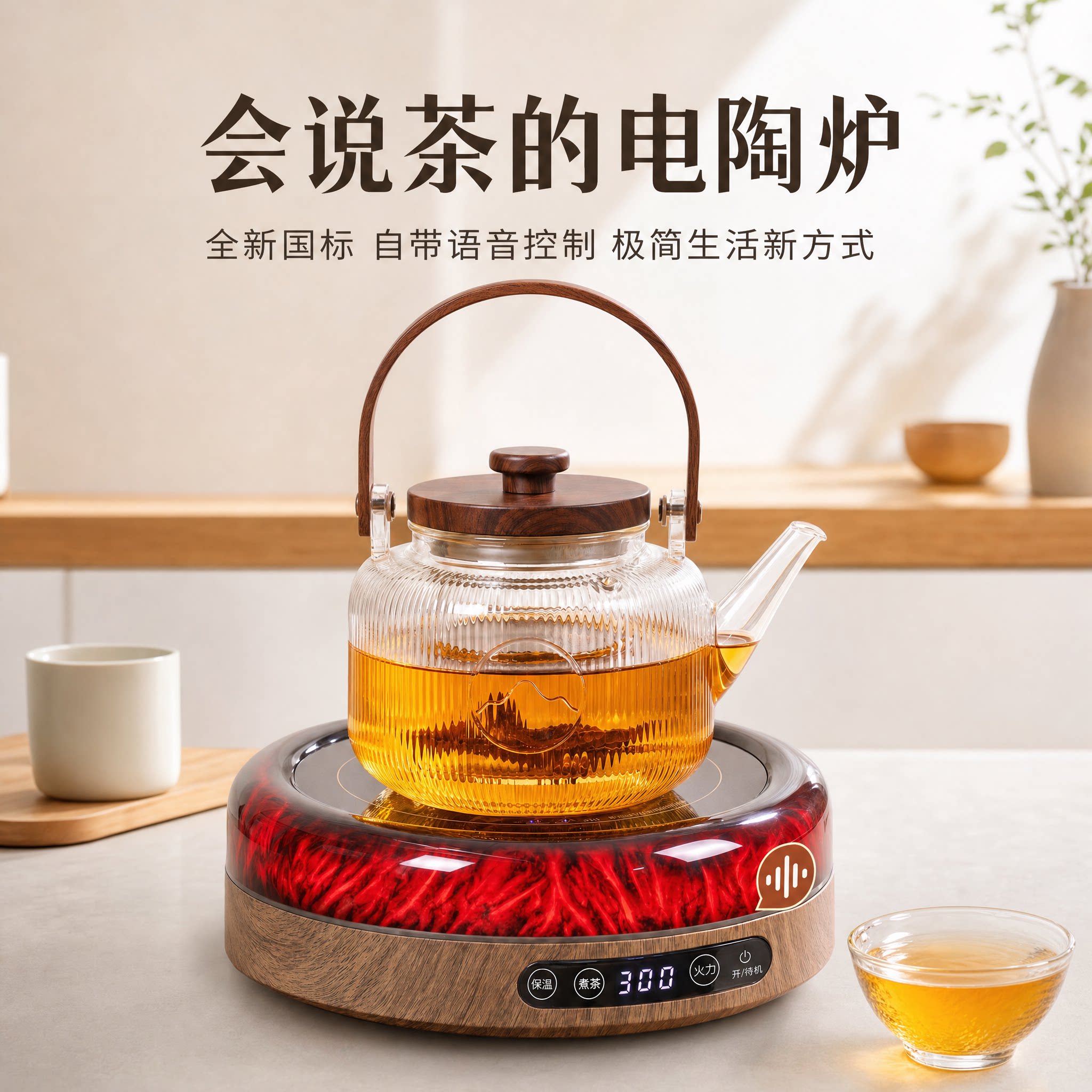 2026新款智能声控煮茶壶套装