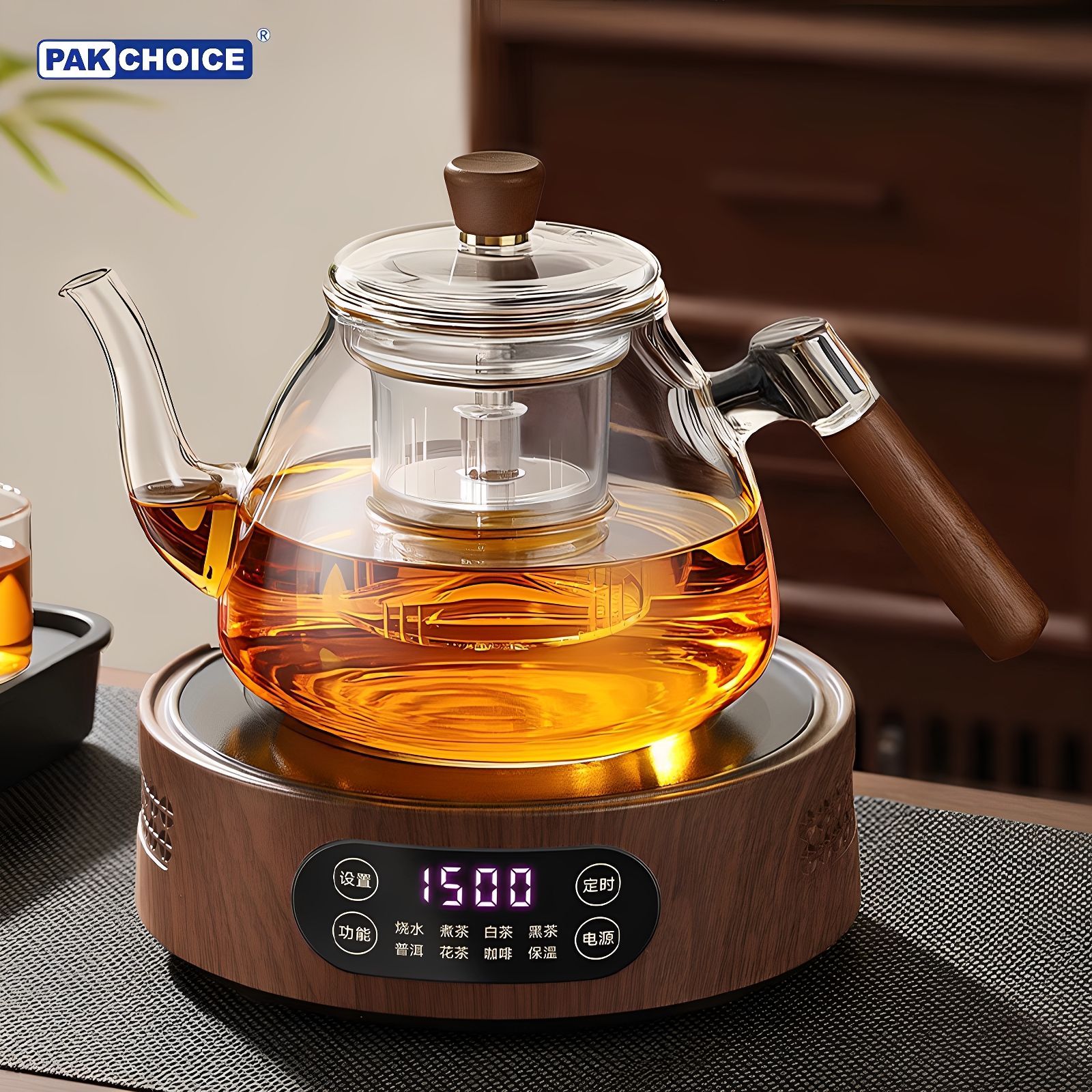 拼玻璃泡茶壶茶水分离大容量玻璃烧水壶耐高温茶壶家用泡茶煮茶壶