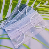 透气一次性2层网纱口罩学生女神黑蓝粉色星月款 薄款 混搭 夏季 新款