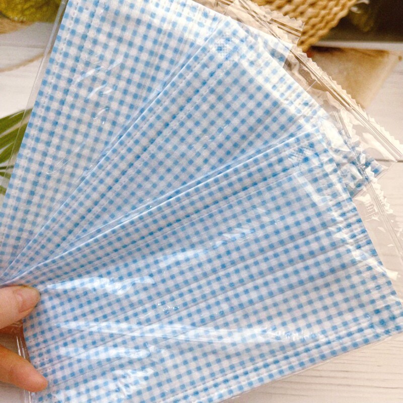 成人一次性口罩高颜值小清新蓝色格子学生女神网红同款独立包装