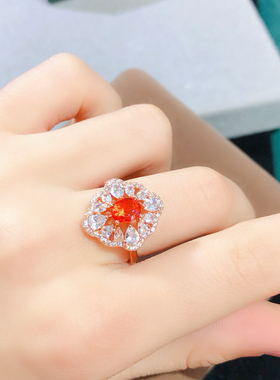 新款，纯天然红蓝宝戒指出货，超粉嫩晶体通透，5A级宝石