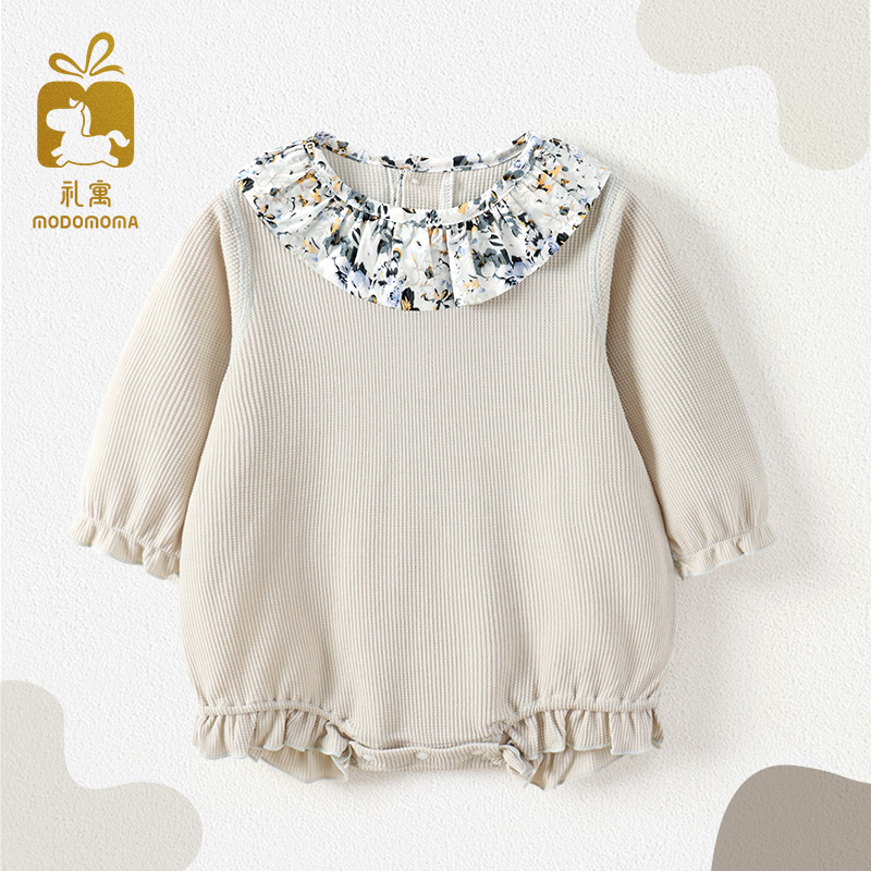 modomoma公主女宝针织包屁衣套装