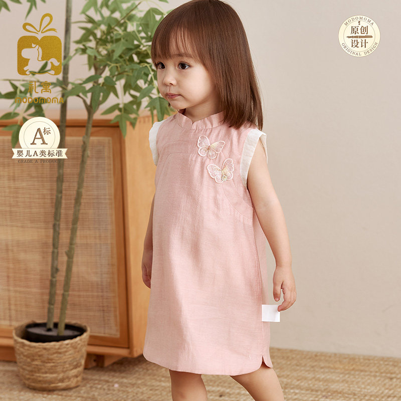 modomoma【璎珞】女童连衣裙夏季女宝宝无袖背心裙儿童洋气裙,童装/婴儿装/亲子装,连衣裙,淘宝优惠券,粉丝福利购,淘宝优惠卷