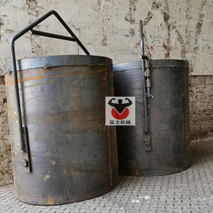 猛士厂家直销吊机吊桶挖桩铁桶加厚包边桶底内嵌360度抓握铁皮桶