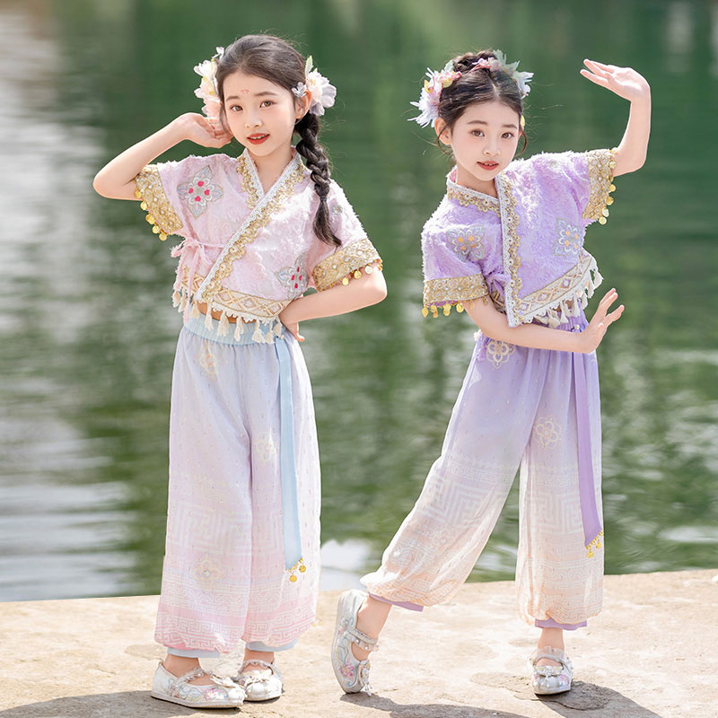 傣族服装女童夏季民族套装