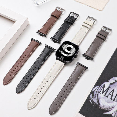 适用红米watch6/5/4表带新款真皮腕带小米智能运动手表redmiwatch替换带红米四五六代男女通用配件