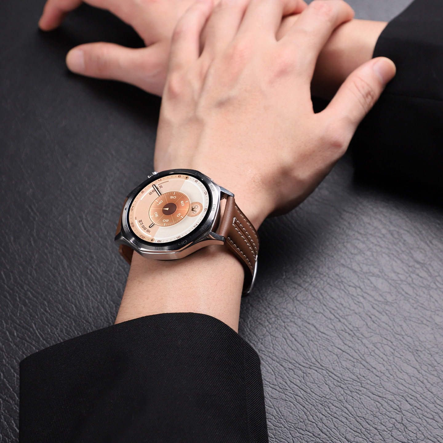 适用于华为手表gt5表带gt6同款复合皮质gt4智能gt3pro运动gt2保时捷ECG男士watchgt表盘46mm荣耀GS3i通用配件