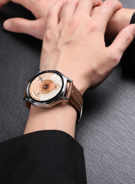 适用于华为手表gt5表带gt6同款复合皮质gt4智能gt3pro运动gt2保时捷ECG男士watchgt表盘46mm荣耀GS3i通用配件