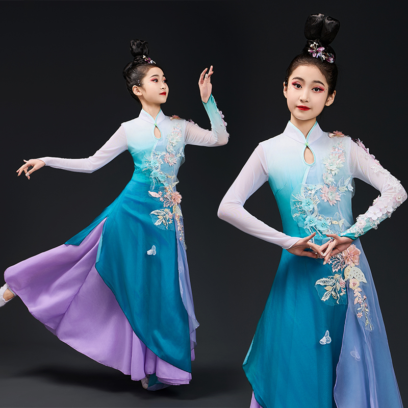 六一儿童古典舞演出服影月