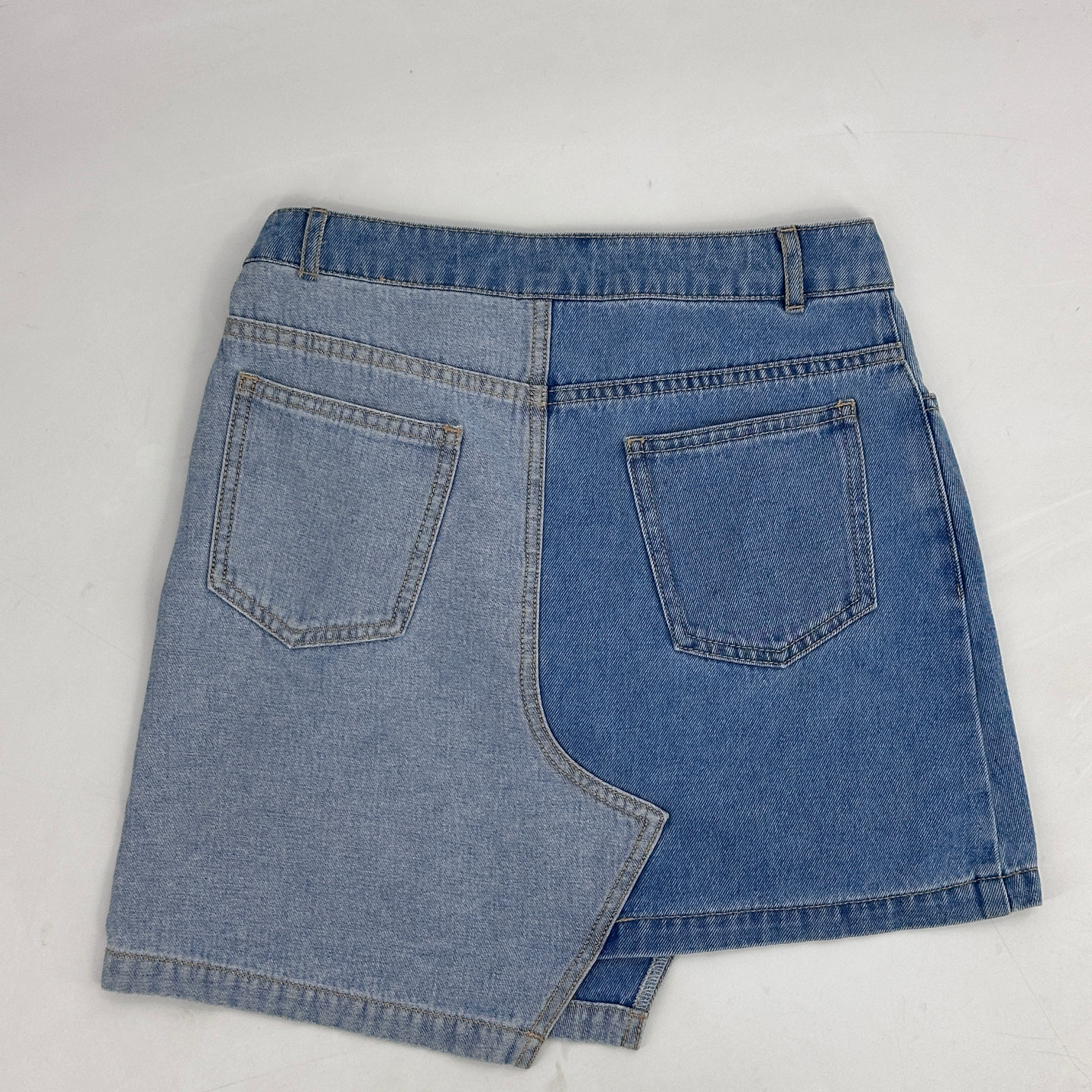 特价 夏季  100%棉质 不规则 水洗牛仔短裙 女款