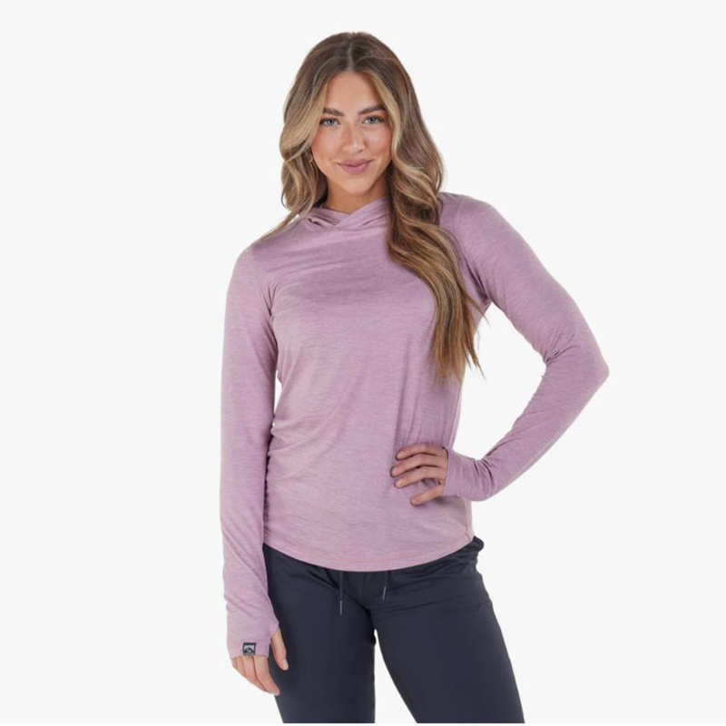 高弹薄款环保长袖连帽T恤