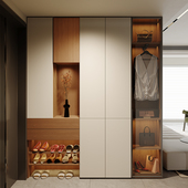 鞋 柜入户门口楼道室外电梯口储物柜一体家用收纳靠墙隔断玄关柜