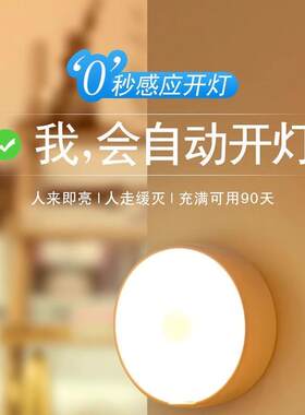 包邮！黑科技！楼道过道衣柜卧室无线人体感应小夜灯小礼品