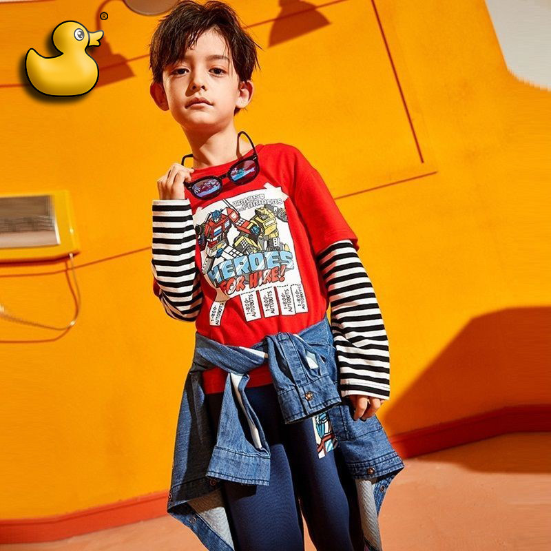 男童长袖t恤潮春秋新款纯棉假两件上衣儿童打底衫宝宝T恤纯棉A类,童装/婴儿装/亲子装,T恤,淘宝优惠券,粉丝福利购,淘宝优惠卷