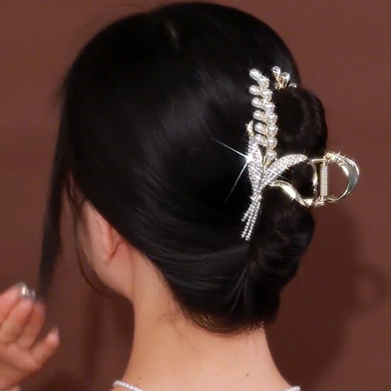 时尚麦穗铂思雅同款抓夹2023年新款轻奢发饰发夹鲨鱼夹后脑勺头饰,饰品/流行首饰/时尚饰品新,发饰,淘宝优惠券,粉丝福利购,淘宝优惠卷