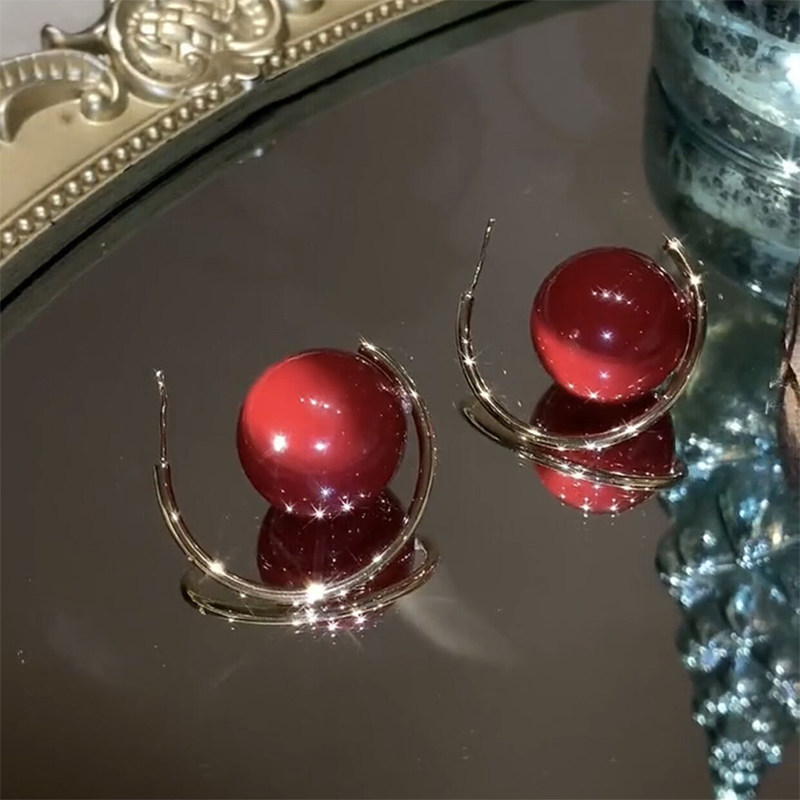 银针几何C形珍珠耳环简约设计感小众设计高级感2024年新款潮耳饰,饰品/流行首饰/时尚饰品新,耳环,淘宝优惠券,粉丝福利购,淘宝优惠卷