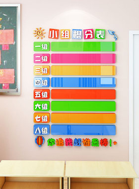 小学生3d立体儿童励志风班级墙贴