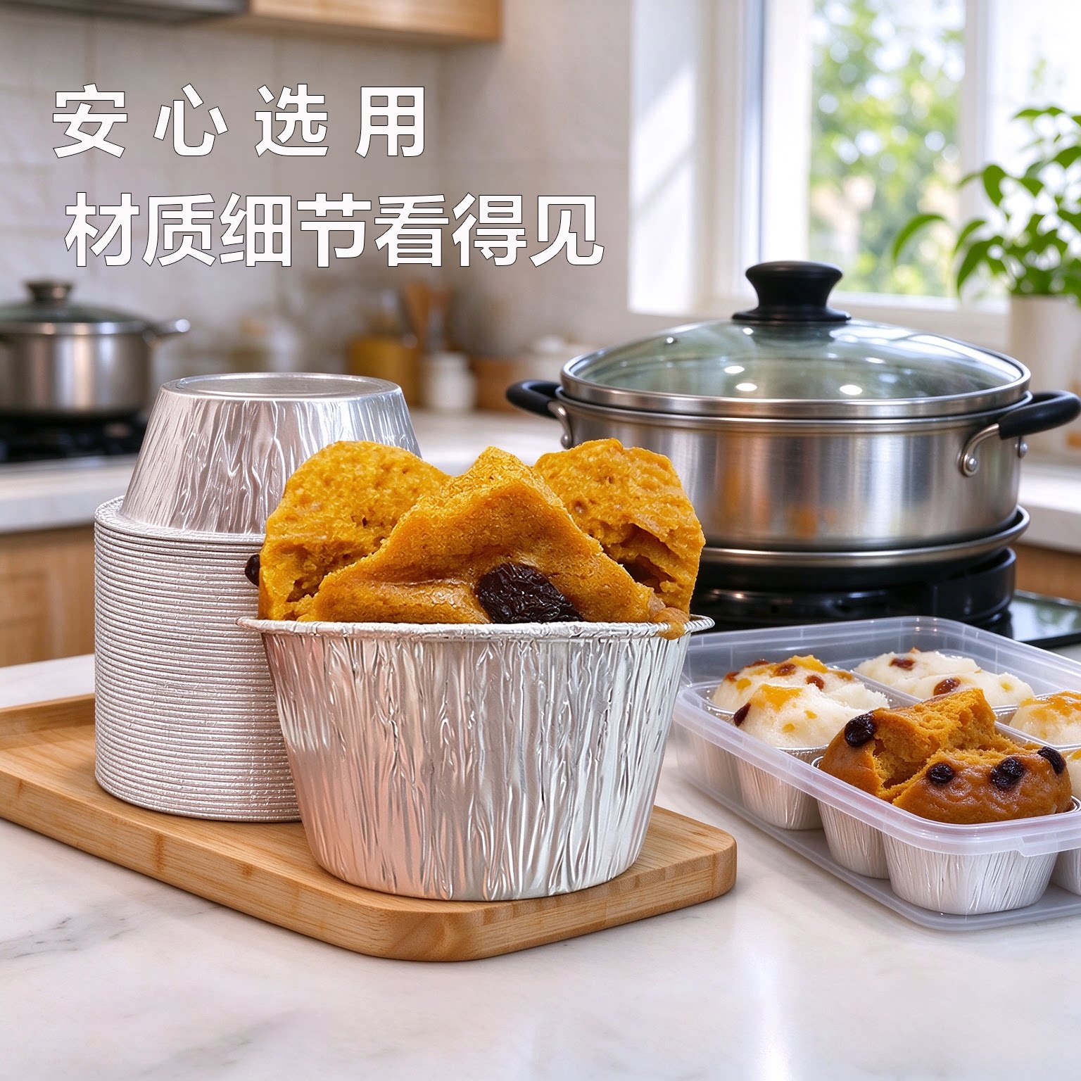 蛋糕模具一次性蛋挞杯大号锡纸杯锡纸材质蛋挞托耐高温100个家用