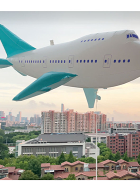 飞机铝膜气球日本sag仿真客机模型航模可飘空3d立体造型铝箔气球