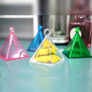 气球吊坠水晶透明锥形三角形配重块沉重块飘空氦气球水球底座配件