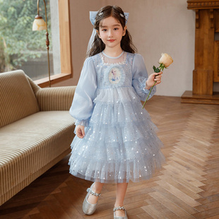 女童alsa公主裙2025春季儿童生日礼服宴会蓬蓬裙子蛋糕裙连衣裙