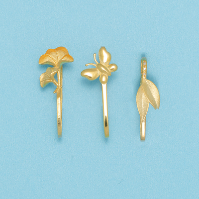 18k金天然南非钻石扣头