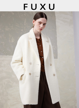 芙蕖FUXU 苏力Alpaca阿尔巴卡大衣 | 羊驼毛101801中长款毛呢外套