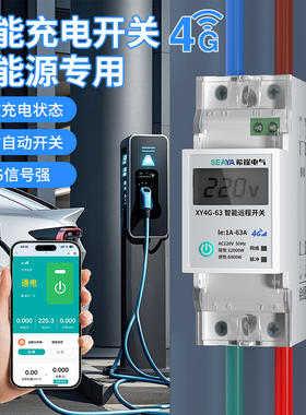 希崖新能源智能充电开关4G手机远程控制器220v无线遥控定时通断器