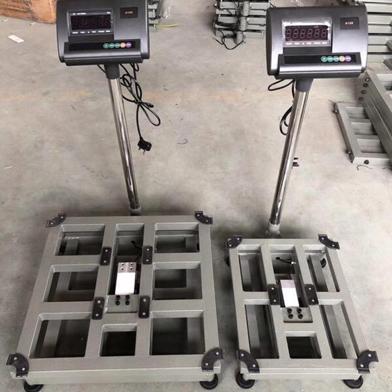电子台秤300kg/20g工业落地式计重台秤100kg加厚英文版出口电子秤