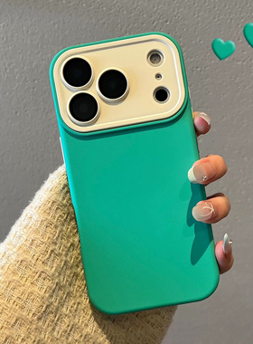 全包撞色二合一适用苹果17PRO手机壳新款16/15/14PRO液态硅胶保护壳iPhone14PROMAX女款高级感创意13/12软壳