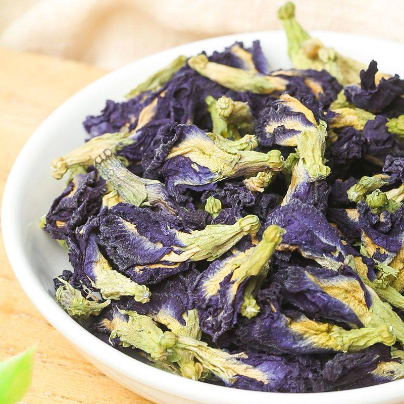 可食用蝶豆花干花食品蓝蝴蝶花蝶豆花粉泡水奶茶店专用蝶豆花茶