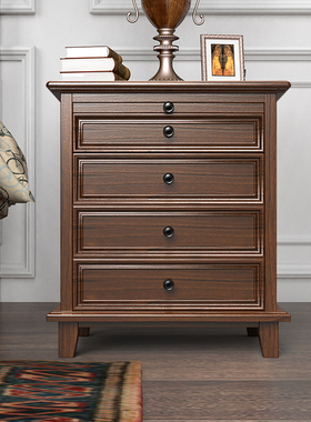 虎牌美式实木隐形卧室床头柜保险柜家用小型100斤指纹一体智能指纹全钢保险箱用2025新款防盗68cm高CSP标准