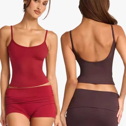 csb*性感健身背心运动文胸美背瑜伽服吊带带胸垫蜜桃短裤