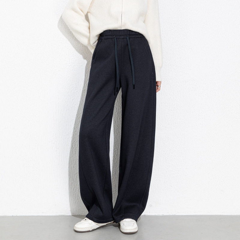 如果2025冬季新款宽松加绒加厚弯刀裤女长款抽绳复合休闲长裤8252,女装/女士精品,休闲裤,淘宝优惠券,粉丝福利购,淘宝优惠卷