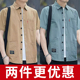 工装 衬衫 宽松百搭衬衣男夏季 薄款 百搭 2025男士 多口袋上衣工装 短袖
